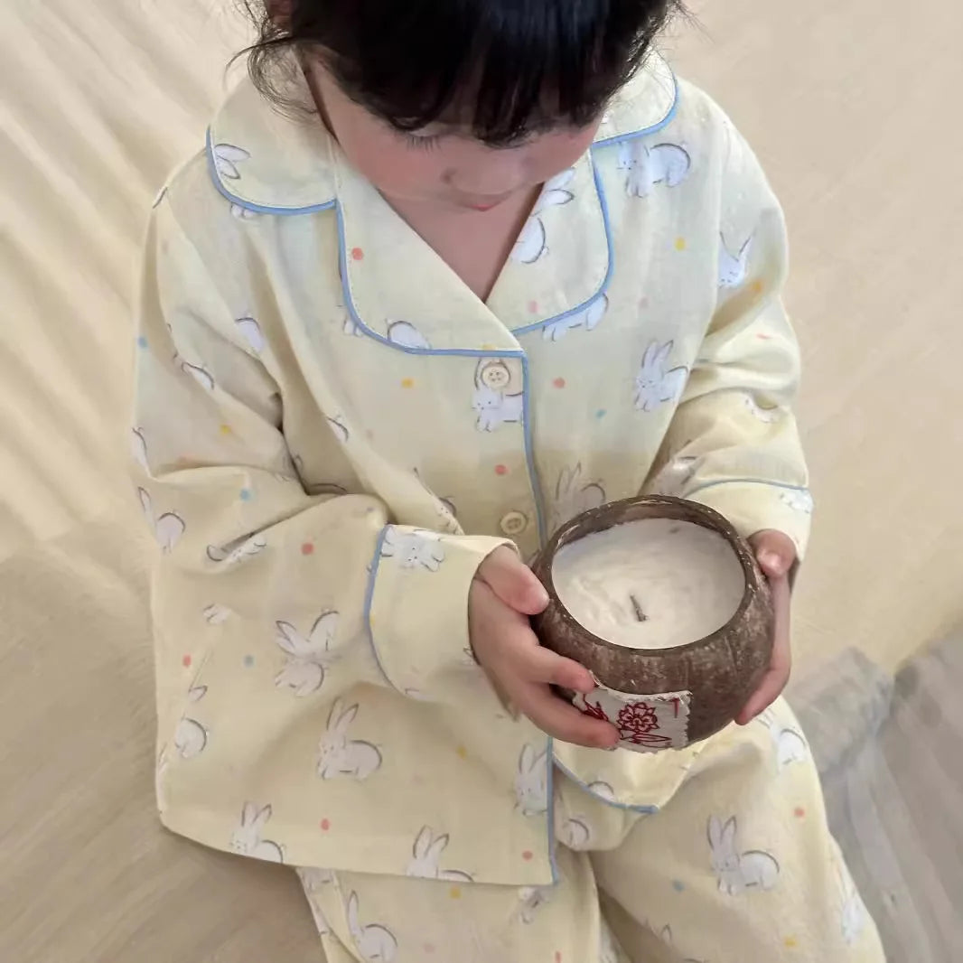 -キッズパジャマセット アニマルプリント長袖シャツ+ロングパンツ 5カラー【mh0007314】 - mamahalo shop - 長袖パジャマ -  べビー服 - 子供服 - 男の子 - 女の子