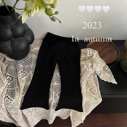 -キッズベスト フレアパンツ レースニットショートベスト ニットロングパンツ - mamahalo shop - ベスト -  べビー服 - 子供服 - 男の子 - 女の子