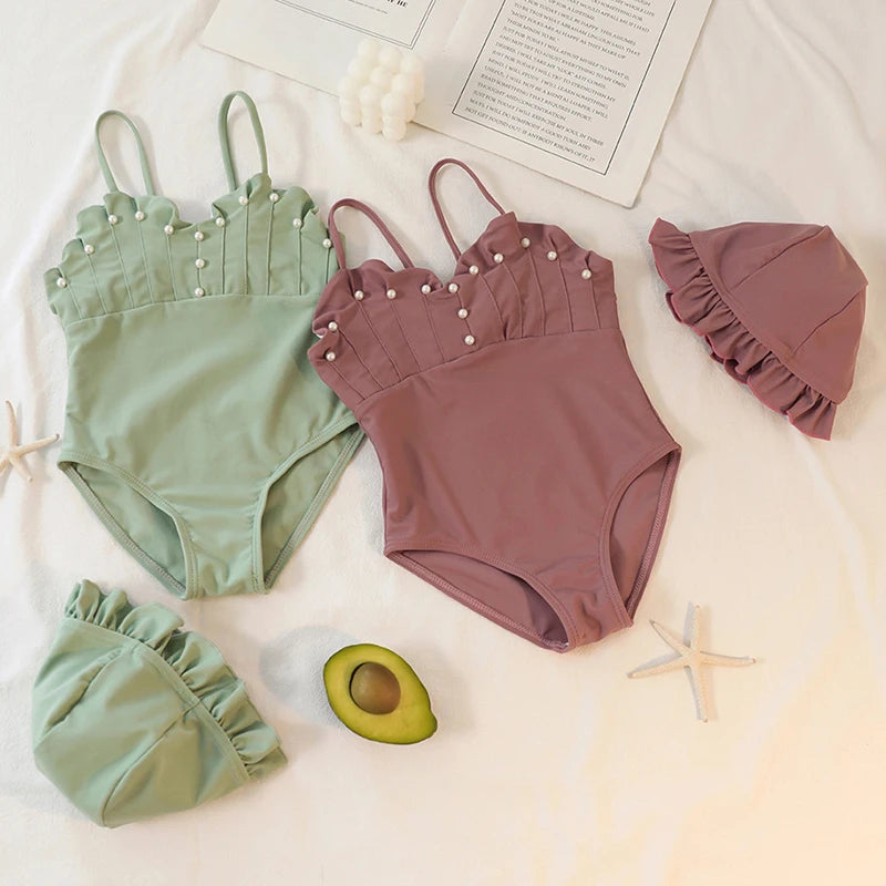 -キッズ水着 ワンピース チュチュ チュールスカート ドレス ガールズ スイムウェア  2カラー【mh0005124】 - mamahalo shop - ベビー用水着 -  べビー服 - 子供服 - 男の子 - 女の子