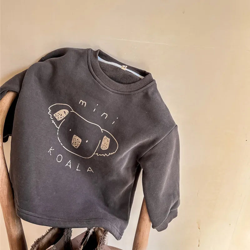 -キッズ コアラ 裏起毛 スウェット プルオーバー トップス - mamahalo shop - トレーナー・フーディ -  べビー服 - 子供服 - 男の子 - 女の子