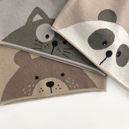 -キッズトップス ニットセーター プルオーバー アニマル柄【mh0006503】 - mamahalo shop - ニット・セーター -  べビー服 - 子供服 - 男の子 - 女の子