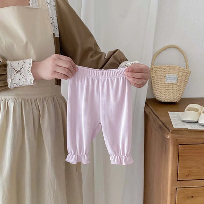 -ベビーパンツ フリルルーズパンツ シンプルベーシック パステル 4カラー【mh0005434】 - mamahalo shop - ロングパンツ・スウェットパンツ -  べビー服 - 子供服 - 男の子 - 女の子