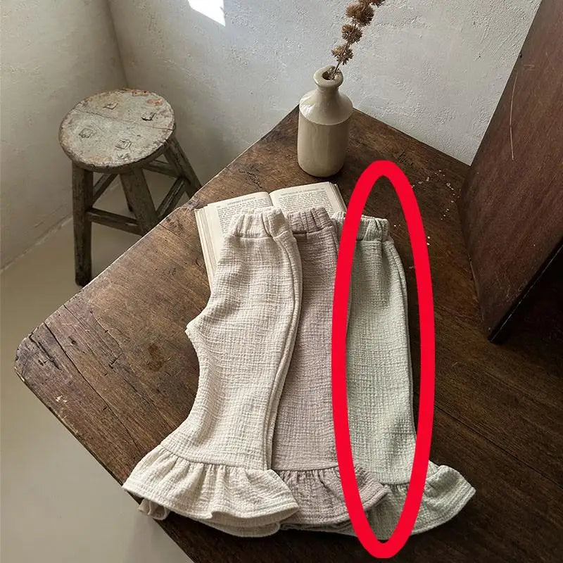 -ベビーパンツ フリルフレアパンツ ブーツカット ロングパンツ 3カラー【mh0004807】 - mamahalo shop - ロングパンツ・スウェットパンツ -  べビー服 - 子供服 - 男の子 - 女の子