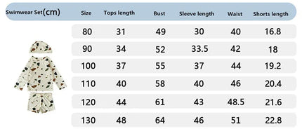 2024年新作 キッズ水着 ボーイズ 半袖長袖 セパレート スイムウェア ラッシュガード スイミングウェア 帽子セット - mamahalo shop - ベビー用水着 - ベビー服 - 子供服 - 男の子 - 女の子