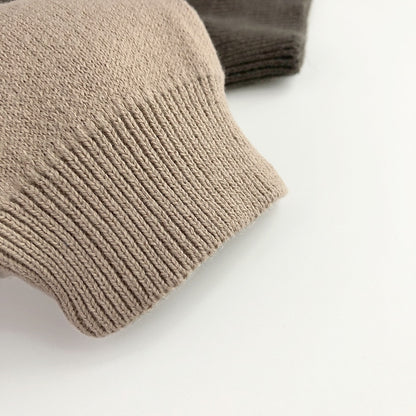 -キッズ服 長袖 セーター ニット 幾何学 グレー ベージュ 2色 男の子 - mamahalo shop - ニット・セーター -  べビー服 - 子供服 - 男の子 - 女の子