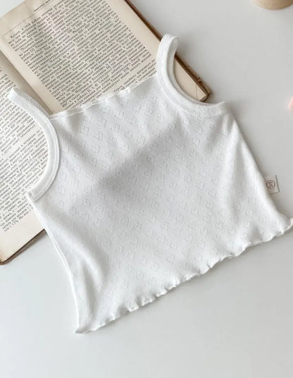 -ベビートップス ハートレースニット キャミソールトップス 2カラー【mh0004846】 - mamahalo shop - タンクトップ・キャミソール・ノースリーブトップス -  べビー服 - 子供服 - 男の子 - 女の子