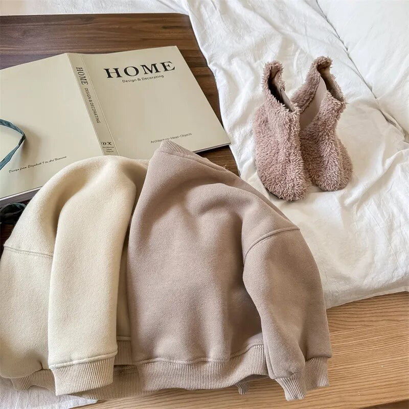 -キッズ レターロゴ カレッジ 裏起毛 スウェット トレーナー - mamahalo shop - トレーナー・フーディ -  べビー服 - 子供服 - 男の子 - 女の子