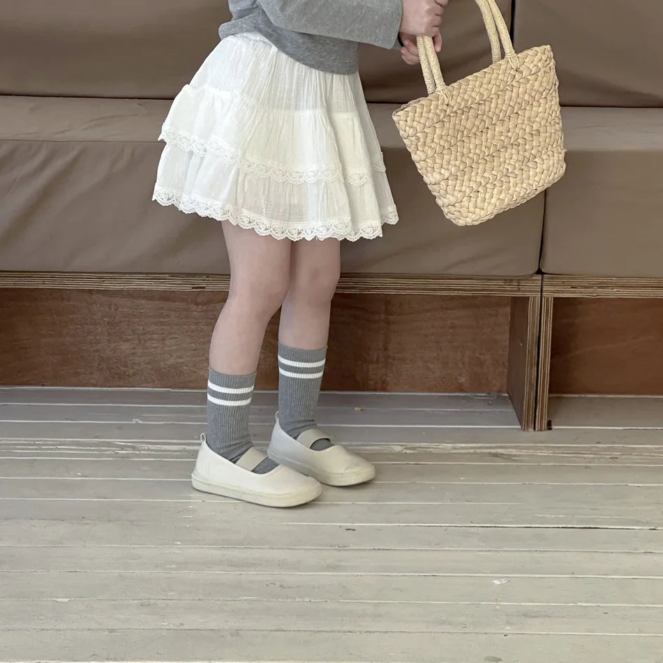 -キッズスカート ティアードフリルミニスカート ケーキスカート ホワイト - mamahalo shop - スカート -  べビー服 - 子供服 - 男の子 - 女の子