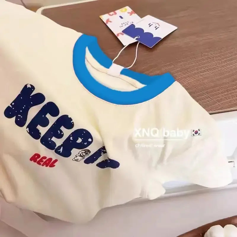 -キッズトップス 半袖プリントTシャツ 2カラー【mh0005923】 - mamahalo shop - 半袖Tシャツ -  べビー服 - 子供服 - 男の子 - 女の子