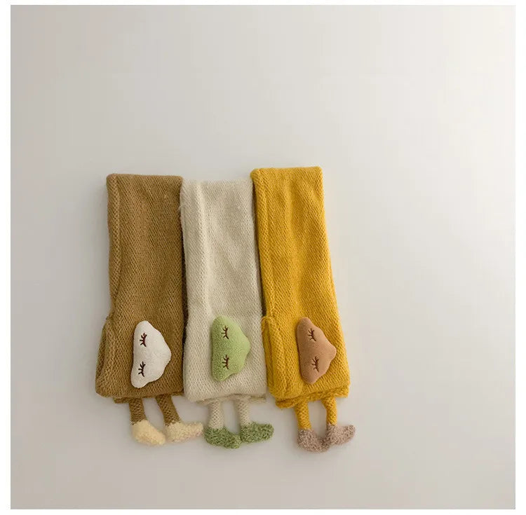 -ベビーマフラー 雲 クラウド 足つき ワンポイント スカーフ ユニセックス 男の子 女の子 子供服 - mamahalo shop - ネックウォーマー -  べビー服 - 子供服 - 男の子 - 女の子