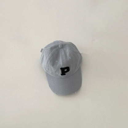 -キッズ帽子 PARISレターロゴワッペン野球帽キャップ【mh0006828】 - mamahalo shop - ベビー用帽子 -  べビー服 - 子供服 - 男の子 - 女の子