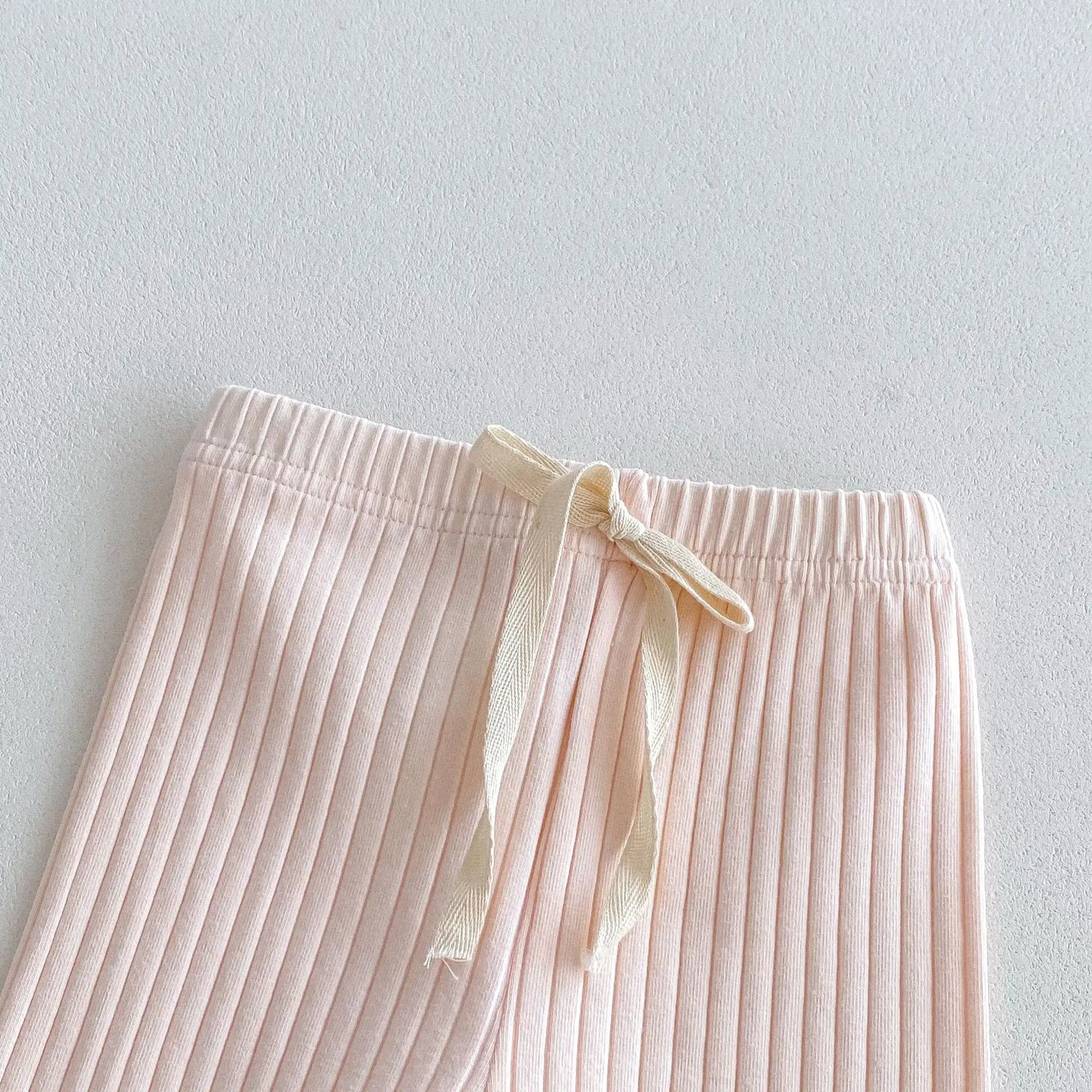 -キッズパンツ パステルアイスカラーシンプルリブレギンスパンツ 4カラー【mh0006831】 - mamahalo shop - レギンスパンツ -  べビー服 - 子供服 - 男の子 - 女の子