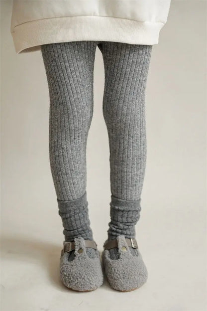 -キッズ リブニット レギンス パンツ【mh0000216】 - mamahalo shop - レギンスパンツ -  べビー服 - 子供服 - 男の子 - 女の子