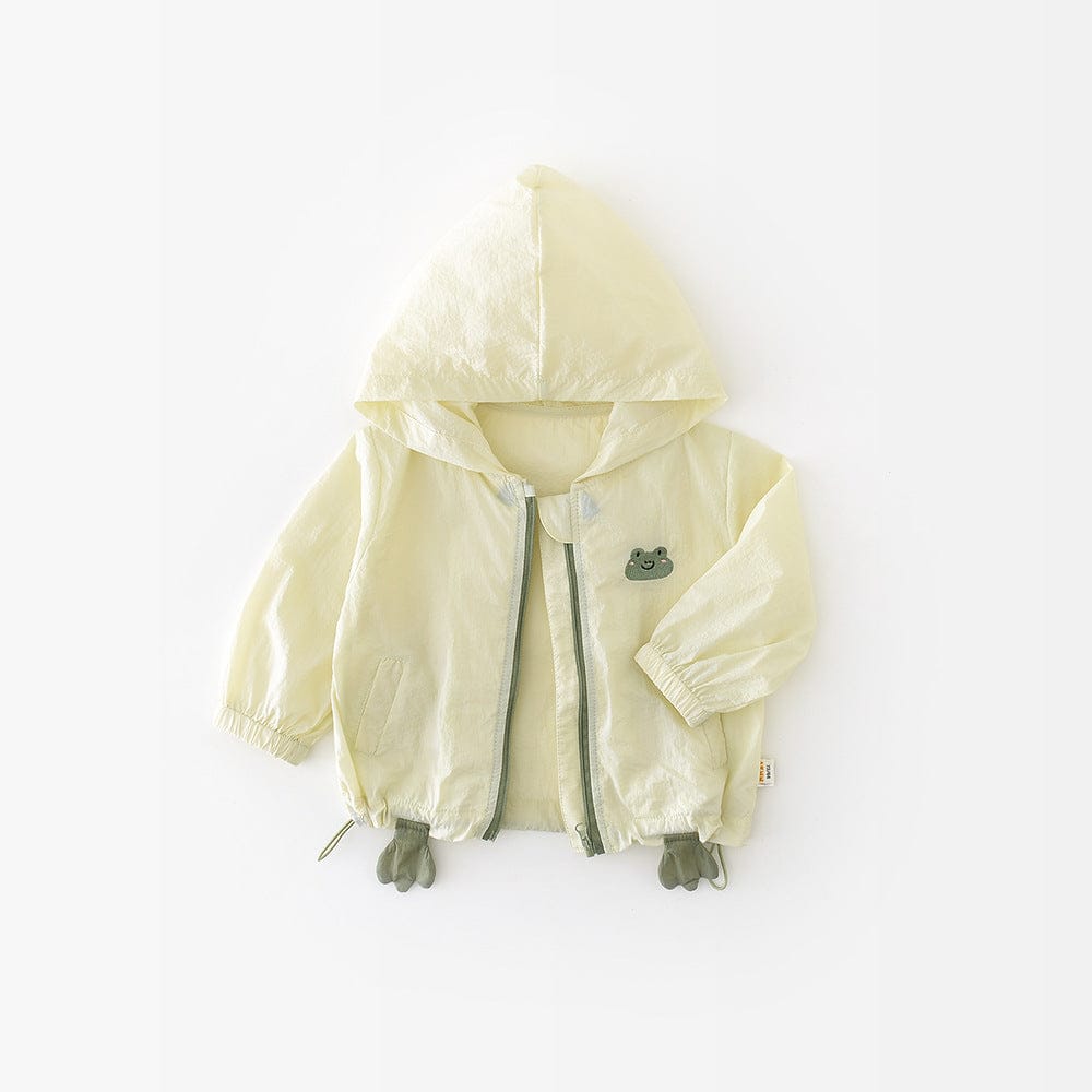 ショートコート・ジャケット・ジャンパー Green / 73cm フーディ足つきアニマルウィンドブレーカー【mh0009598】