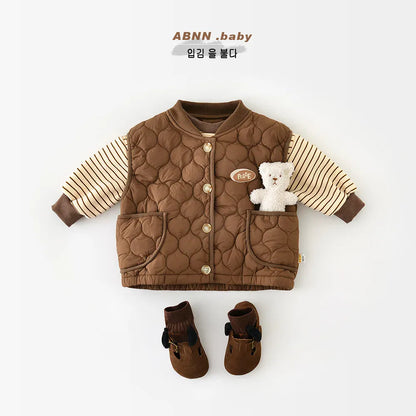 ベスト ベビーキッズベスト キルティングパデッドアウターベスト【mh0007841】