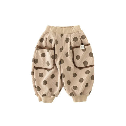 ロングパンツ・スウェットパンツ ベビーキッズパンツ コーデュロイ裏フリースポケットロングジョガーパンツ【mh0007844】