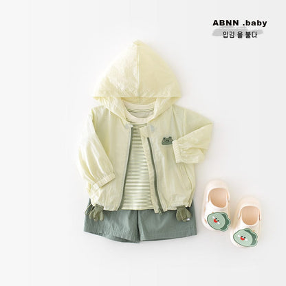 ショートコート・ジャケット・ジャンパー フーディ足つきアニマルウィンドブレーカー【mh0009598】