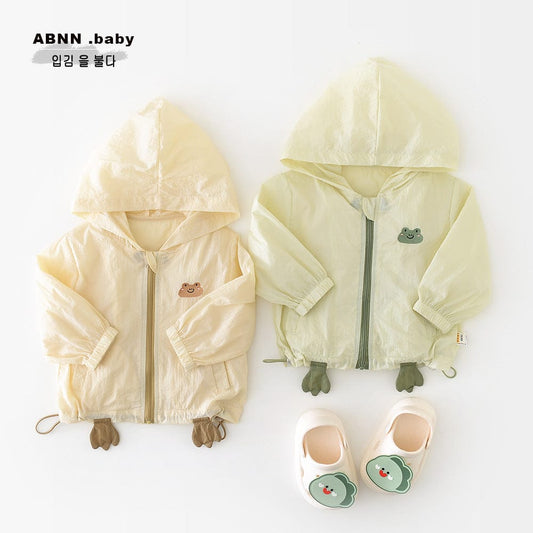 ショートコート・ジャケット・ジャンパー フーディ足つきアニマルウィンドブレーカー【mh0009598】