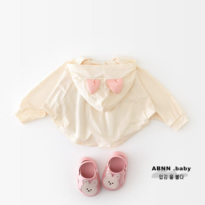 ショートコート・ジャケット・ジャンパー アニマル耳付きフーディポンチョブルゾン【mh0009601】