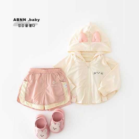 ショートコート・ジャケット・ジャンパー アニマル耳付きフーディポンチョブルゾン【mh0009601】