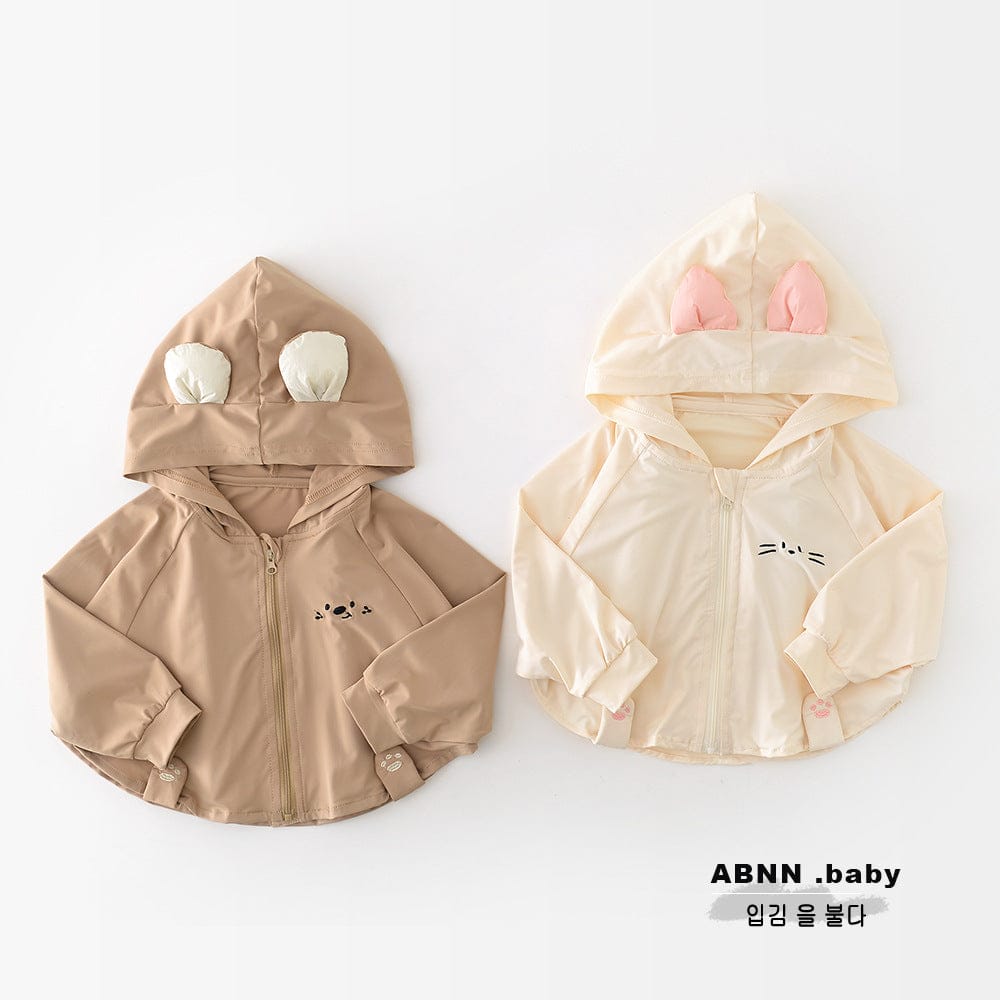 ショートコート・ジャケット・ジャンパー アニマル耳付きフーディポンチョブルゾン【mh0009601】