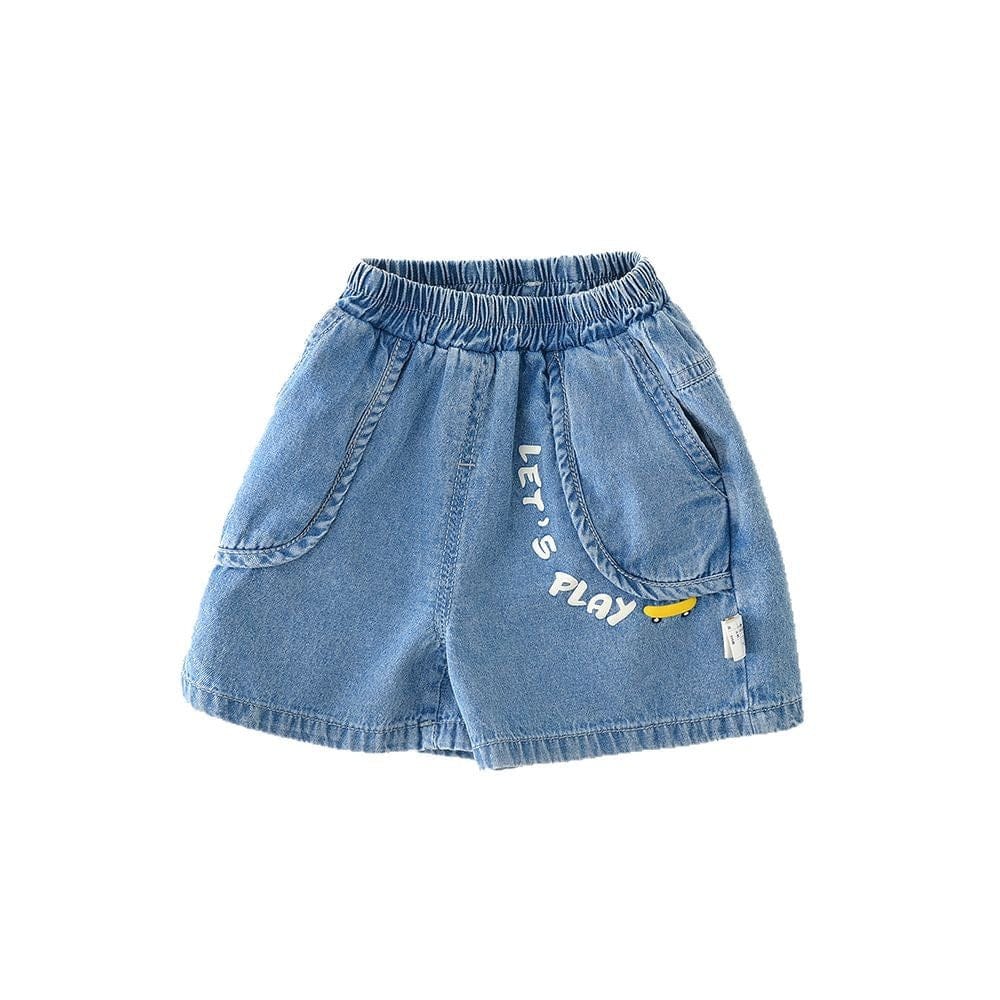 ハーフパンツ・ショートパンツ スケボープリントデニムショートパンツ【mh0009610】