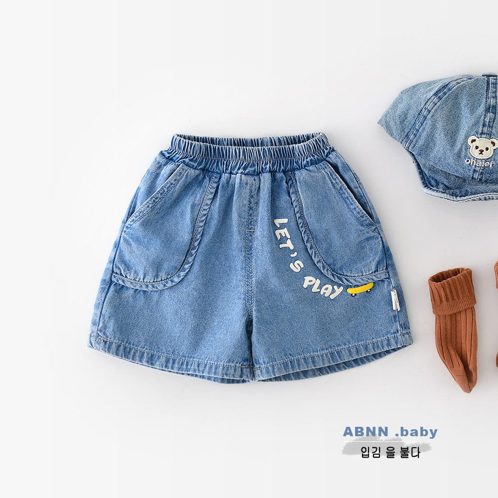 ハーフパンツ・ショートパンツ スケボープリントデニムショートパンツ【mh0009610】