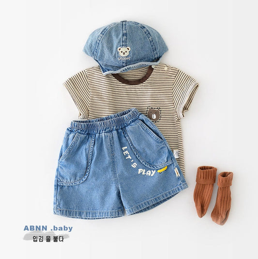 ハーフパンツ・ショートパンツ スケボープリントデニムショートパンツ【mh0009610】