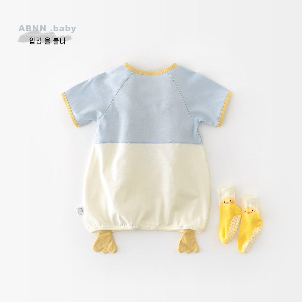 半袖ロンパース ひよこアップリケ半袖ロンパース【mh0009613】