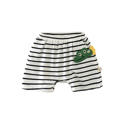 ハーフパンツ・ショートパンツ ボーダーサルエルショートパンツ【mh0009614】