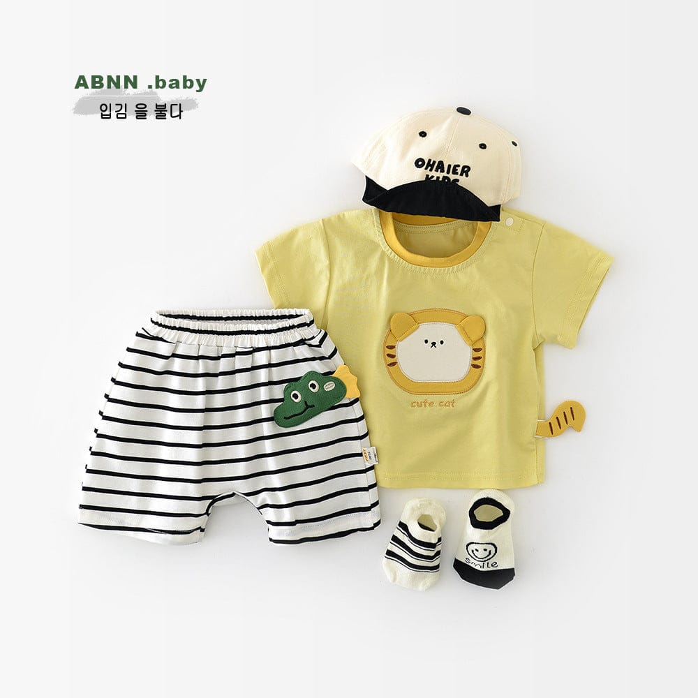 ハーフパンツ・ショートパンツ ボーダーサルエルショートパンツ【mh0009614】