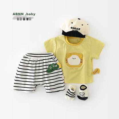 ハーフパンツ・ショートパンツ ボーダーサルエルショートパンツ【mh0009614】