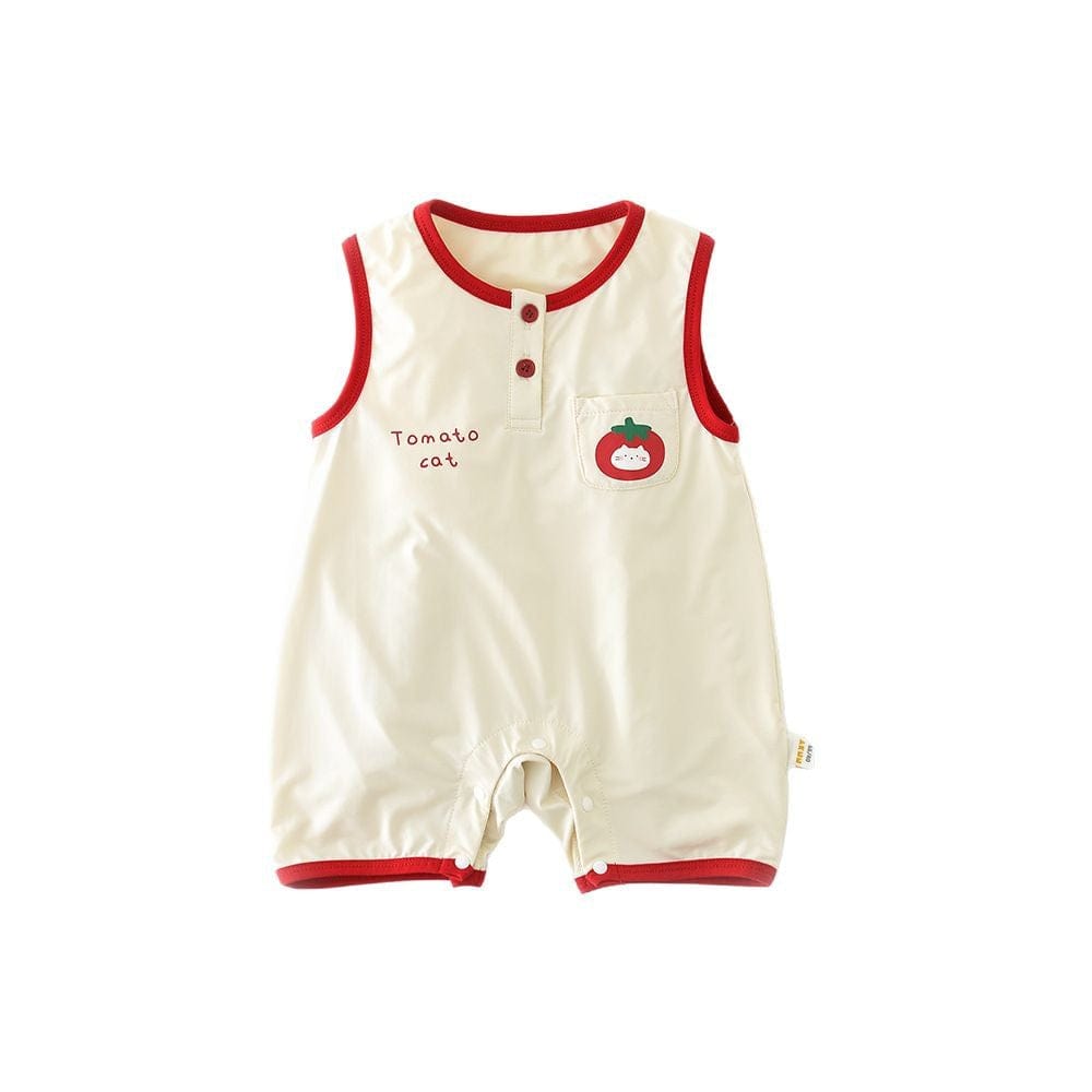 ノースリーブロンパース トマトねこノースリーブロンパース【mh0009616】