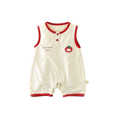ノースリーブロンパース トマトねこノースリーブロンパース【mh0009616】