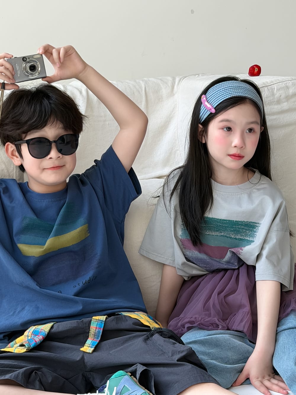 Abstract Artistic Painting Printed Tee ニュアンスアート 半袖Tシャツ【mh0013516】 KUMAI.KIDS 半袖Tシャツ