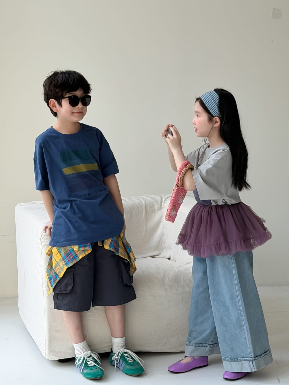 Abstract Artistic Painting Printed Tee ニュアンスアート 半袖Tシャツ【mh0013516】 KUMAI.KIDS 半袖Tシャツ