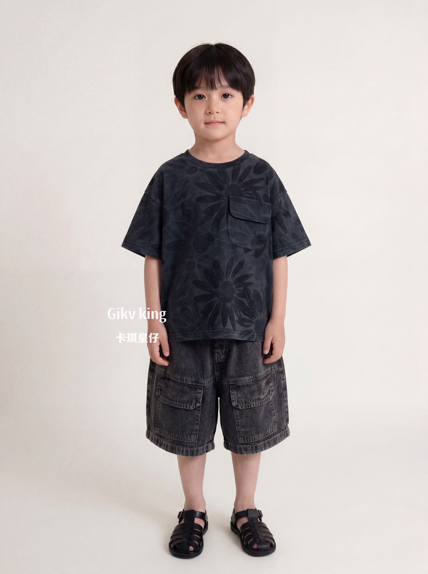 Abstract Daisy Print Tee マーガレット 半袖Tシャツ【mh0013484】 Gikv king 半袖Tシャツ