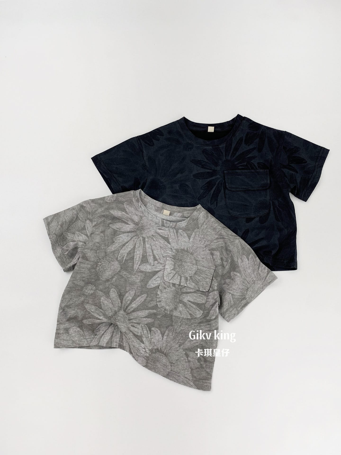 Abstract Daisy Print Tee マーガレット 半袖Tシャツ【mh0013484】 Gikv king 半袖Tシャツ