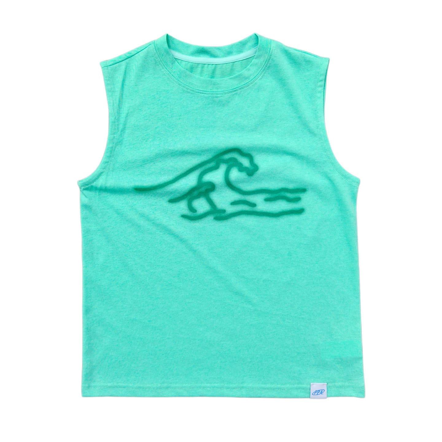 Abstract Doodle Graphic Tank ボーダー柄ノースリーブトップス【mh0013620】 Green / 110cm ppapa タンクトップ・キャミソール・ノースリーブトップス