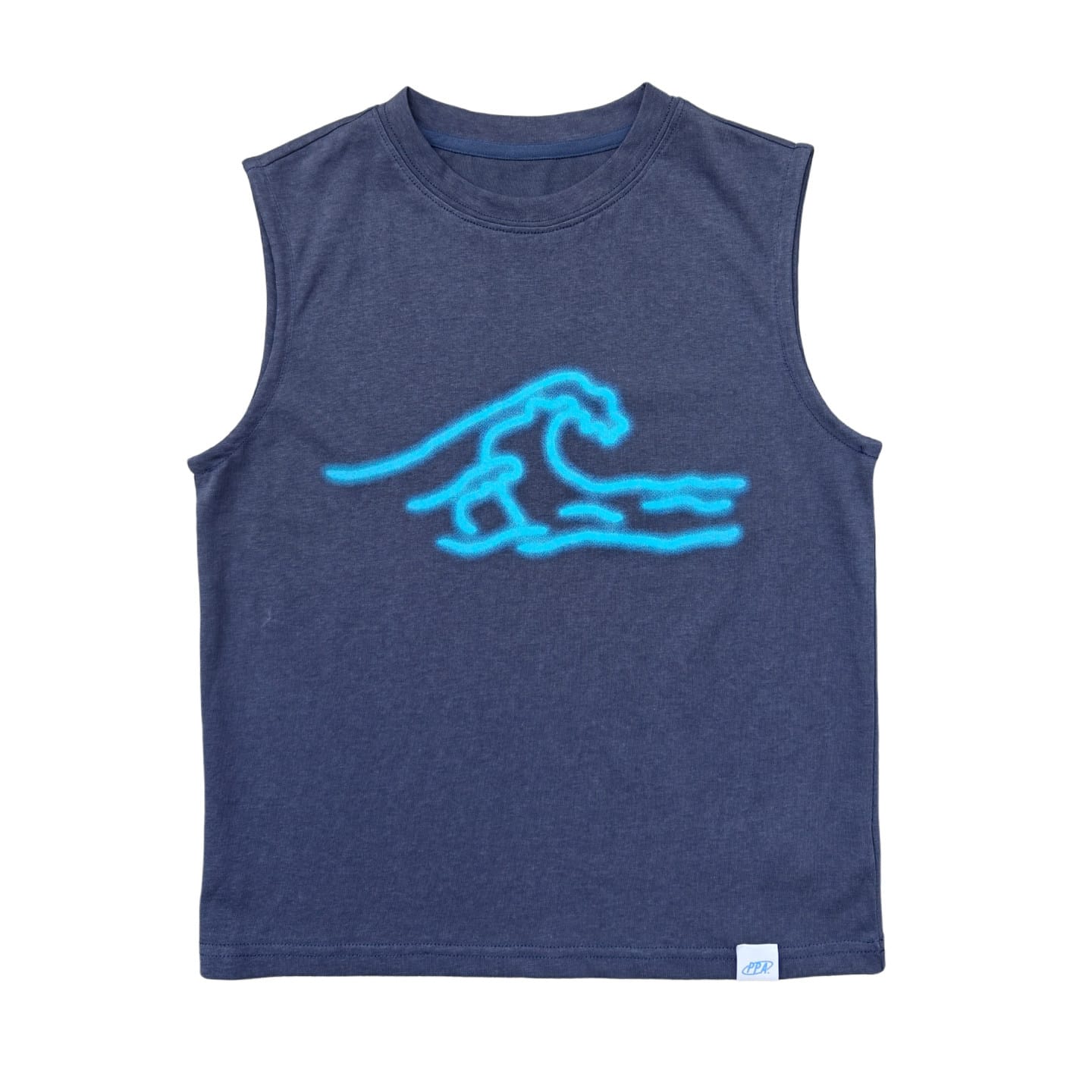 Abstract Doodle Graphic Tank ボーダー柄ノースリーブトップス【mh0013620】 Royal Blue / 110cm ppapa タンクトップ・キャミソール・ノースリーブトップス