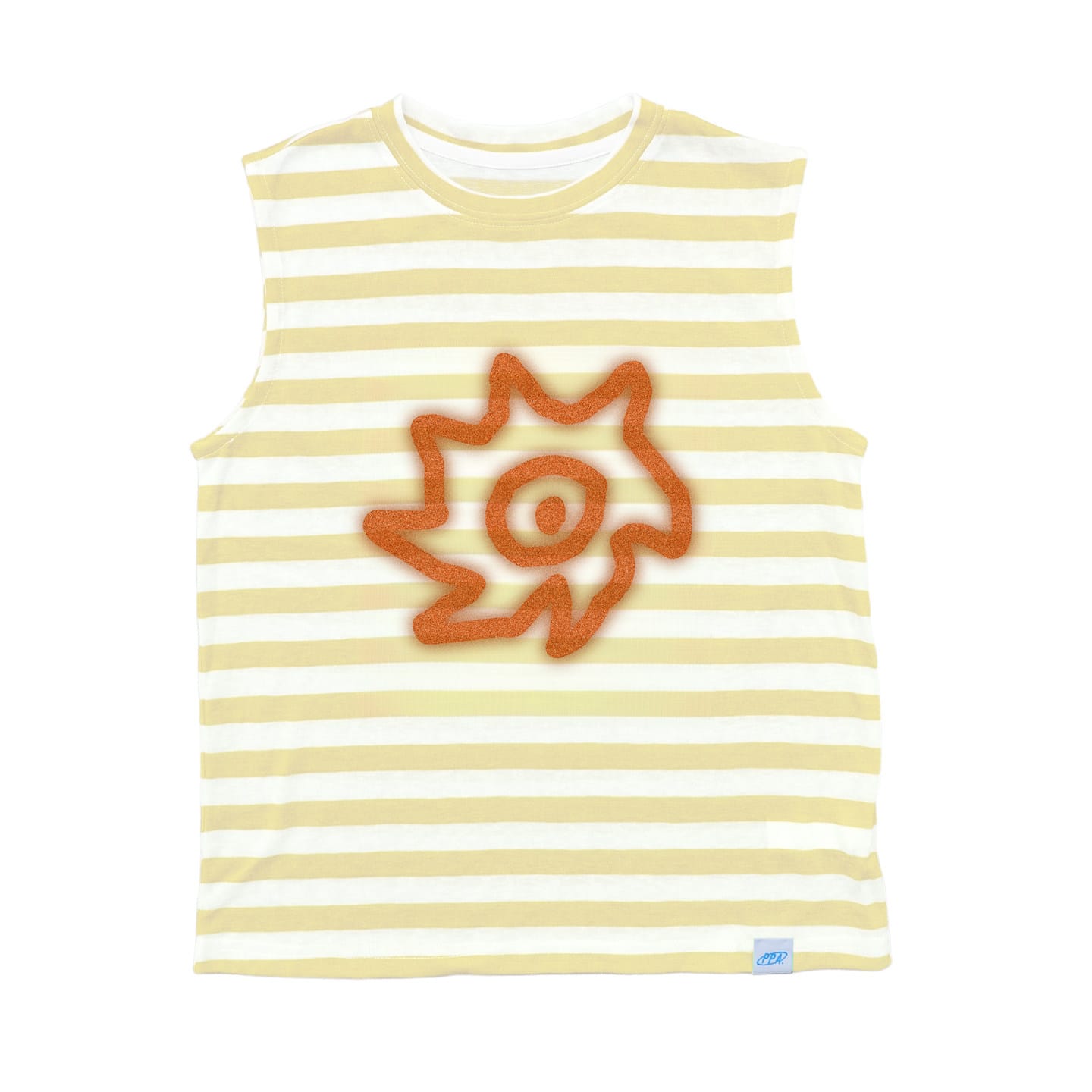 Abstract Doodle Graphic Tank ボーダー柄ノースリーブトップス【mh0013620】 Yellow Stripe / 110cm ppapa タンクトップ・キャミソール・ノースリーブトップス