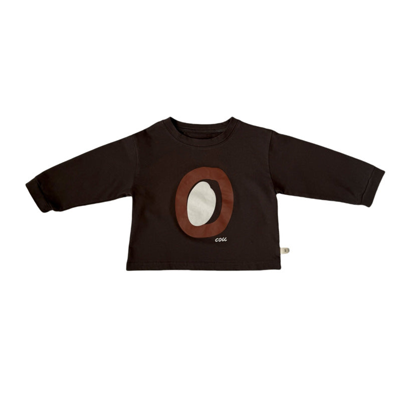 Abstract Geometric Print Long Sleeve T 北欧風 幾何学プリント 長袖Tシャツ【mh0012273】 GL-Kids