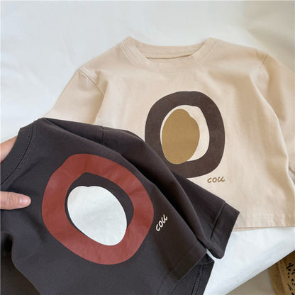 Abstract Geometric Print Long Sleeve T 北欧風 幾何学プリント 長袖Tシャツ【mh0012273】 GL-Kids