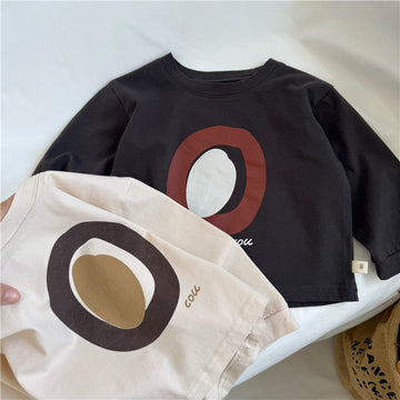Abstract Geometric Print Long Sleeve T 北欧風 幾何学プリント 長袖Tシャツ【mh0012273】 GL-Kids