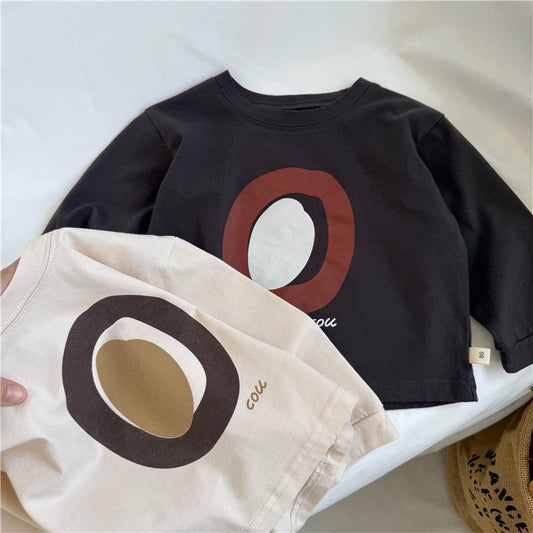 Abstract Geometric Print Long Sleeve T 北欧風 幾何学プリント 長袖Tシャツ【mh0012273】 GL-Kids