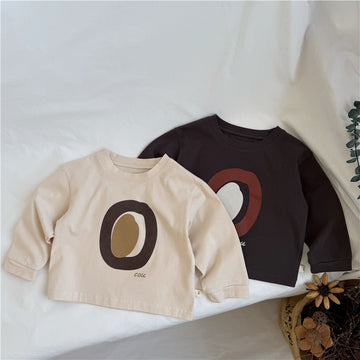 Abstract Geometric Print Long Sleeve T 北欧風 幾何学プリント 長袖Tシャツ【mh0012273】 GL-Kids