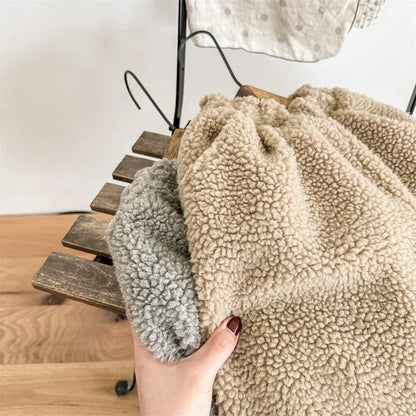 ロングパンツ・スウェットパンツ キッズパンツ ボアフリースロングパンツ ルーズパンツ グレー カーキ 2カラー【mh0003851】