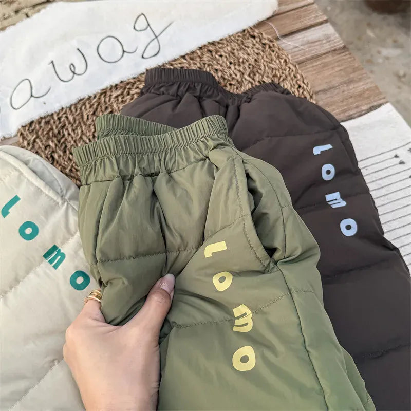 長袖セットアップ キッズセットアップ 2点セット ダウンフーディプルオーバー+防寒ロングパンツ【mh0008320】