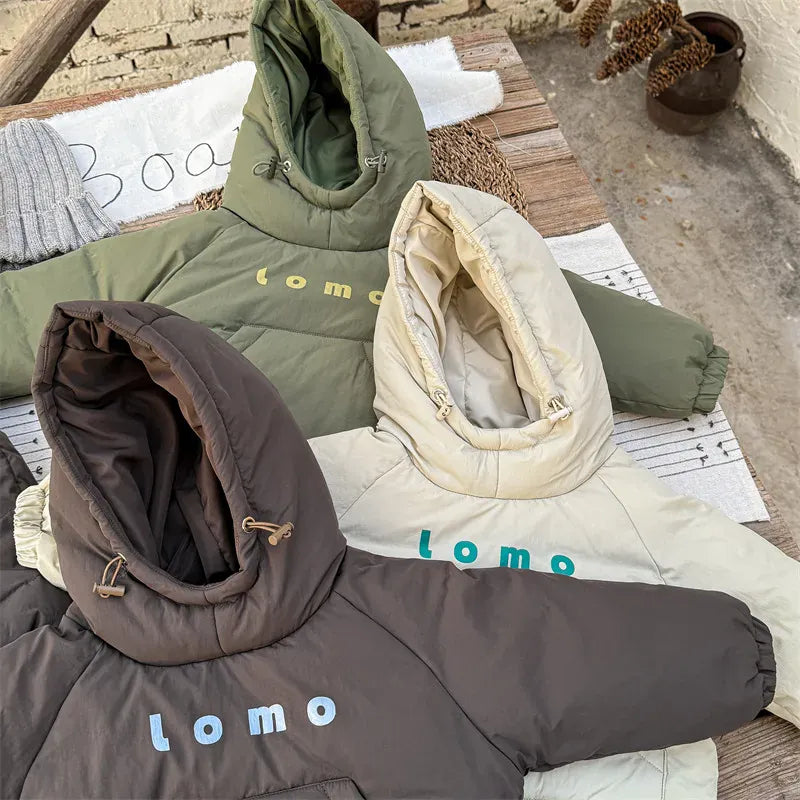 長袖セットアップ キッズセットアップ 2点セット ダウンフーディプルオーバー+防寒ロングパンツ【mh0008320】