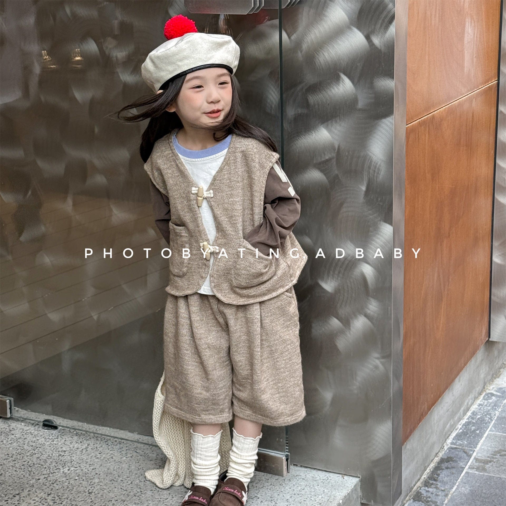 ノースリーブセットアップ トグルボタンノースリーブベストジャケット+ハーフパンツセットアップ 2点セット【mh0010640】